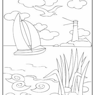 Sailboat - Summer Coloring Pages | Planerium