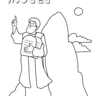 Moses And Mount Sinai - Coloring Page | Planerium