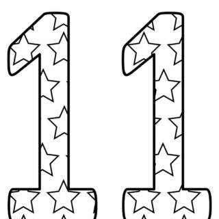 Numbers Coloring Pages - Decorated Eleven | Planerium