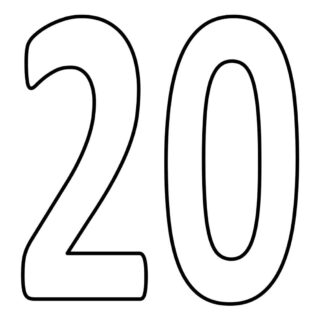 Numbers Coloring Pages - Twenty | Planerium