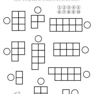 Numbers Worksheet - How Many Blocks 1 - 10 | Planerium