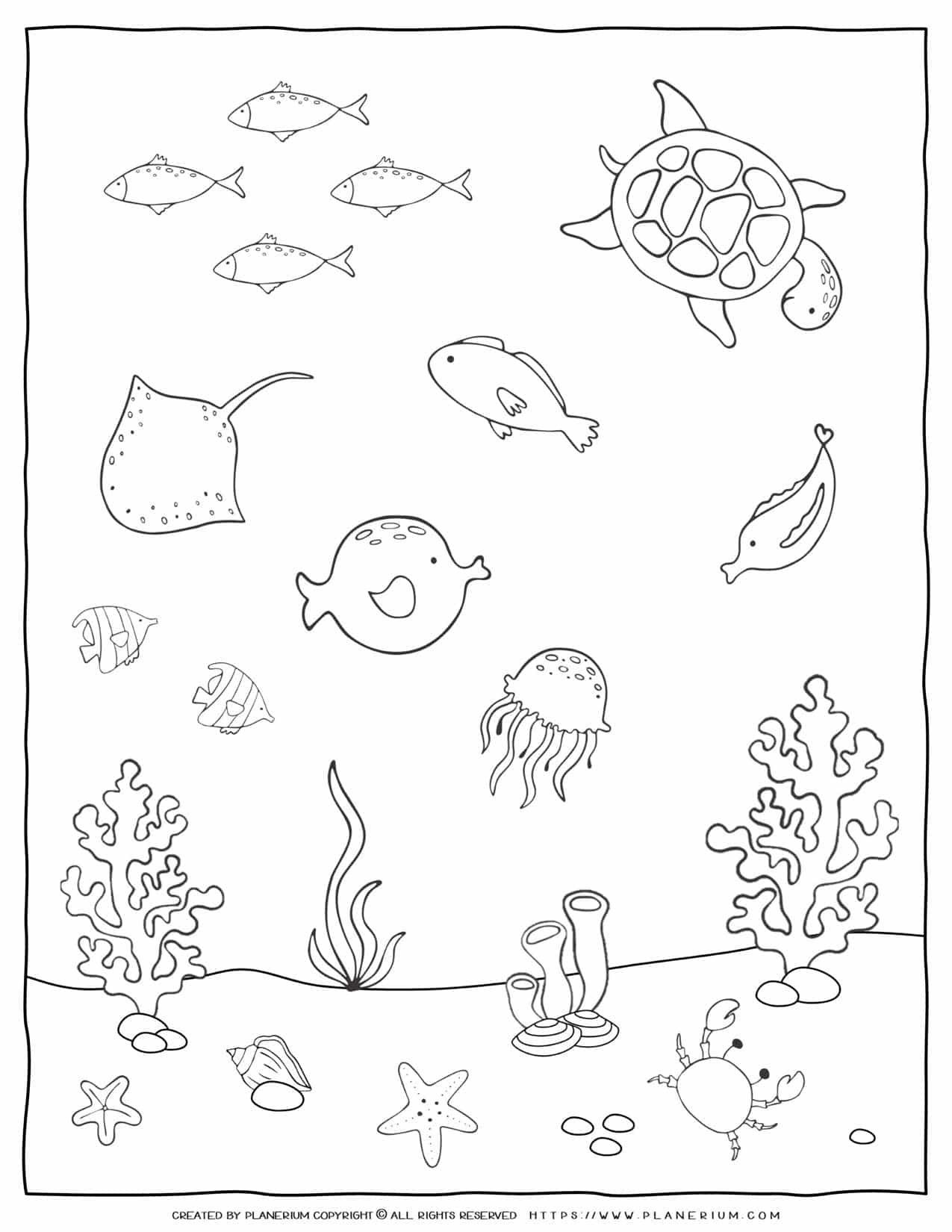 Sea World Coloring Page | Planerium