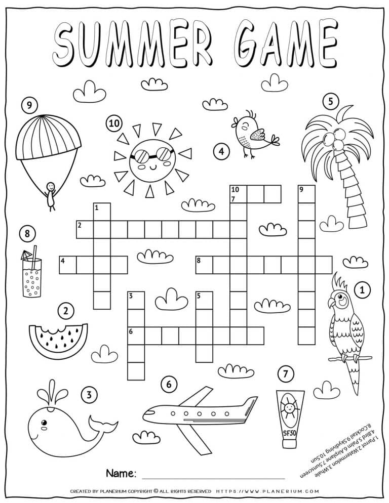 summer-crossword-planerium