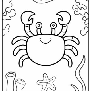 Animals Coloring Page - Crab | Planerium