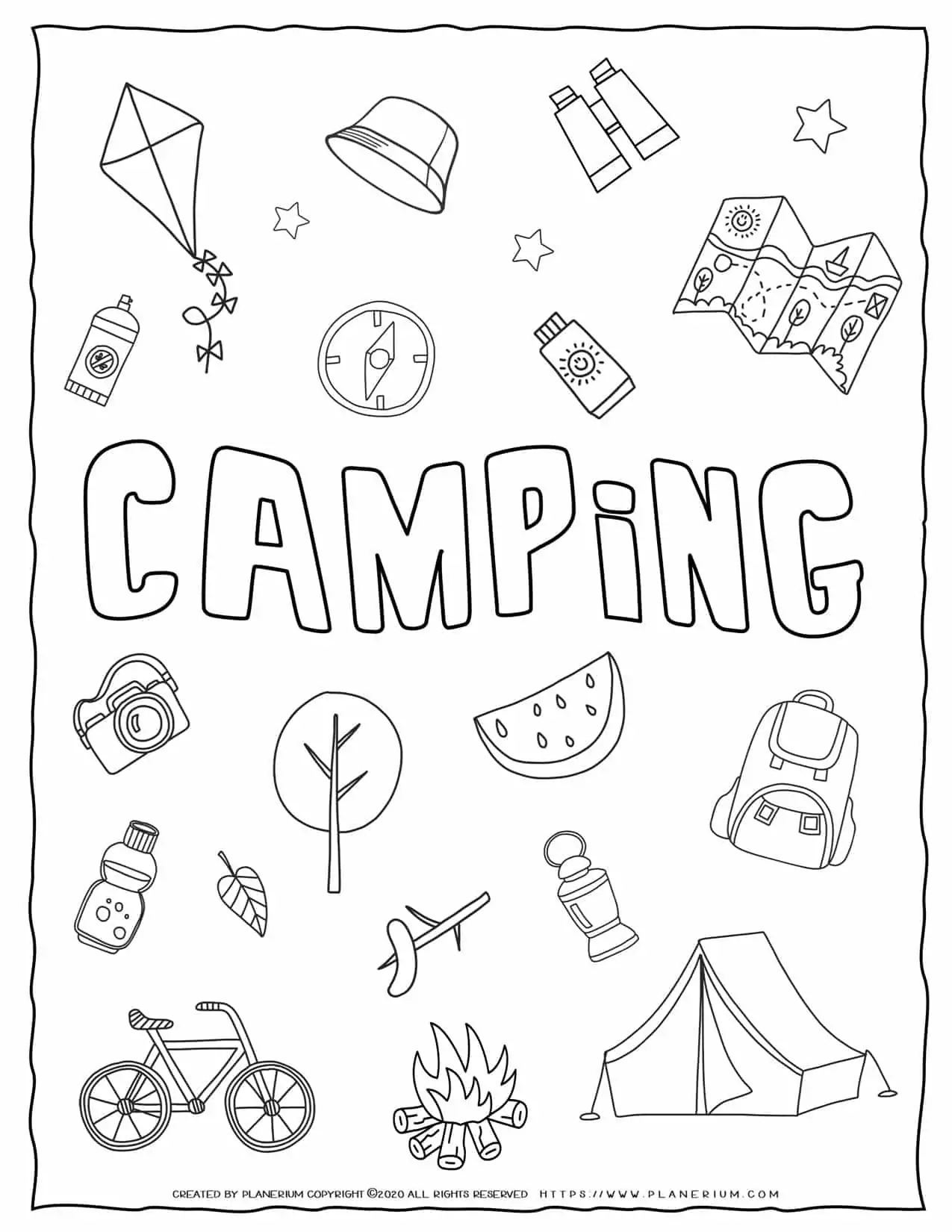 Camping Worksheet - Word Scramble | Planerium