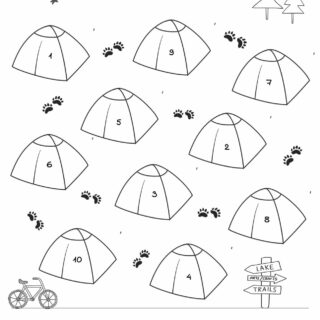 Camping Worksheet - Color By Number | Planerium