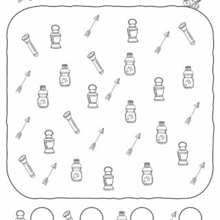 Camping Worksheet - Counting Objects | Planerium