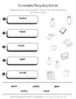 Earth Day Word Scramble Game - Easy Level - Fun Eco-Friendly Activity for Kid