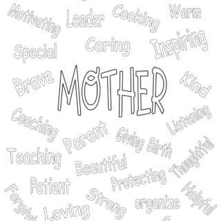 Mother's Day - Coloring Page - Related Words | Planerium