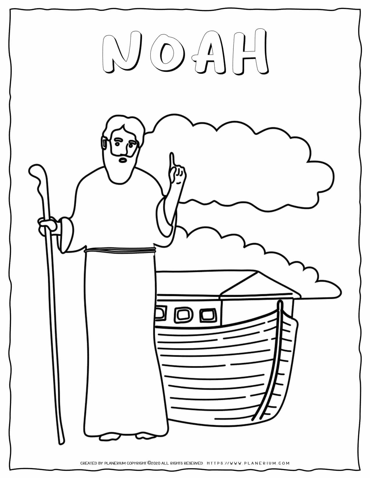 Noah - Bible Coloring Pages | Planerium