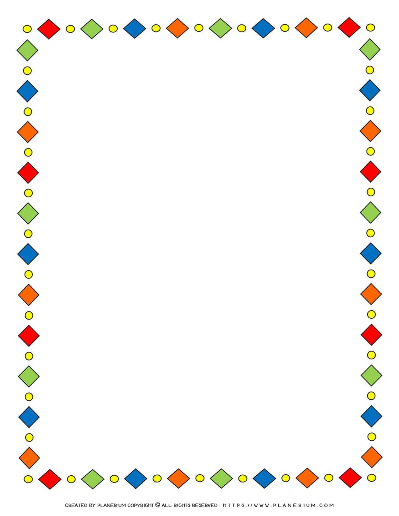 Page Border - Colorful Rhombus | Planerium