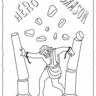 Samson - Bible Coloring Pages | Planerium