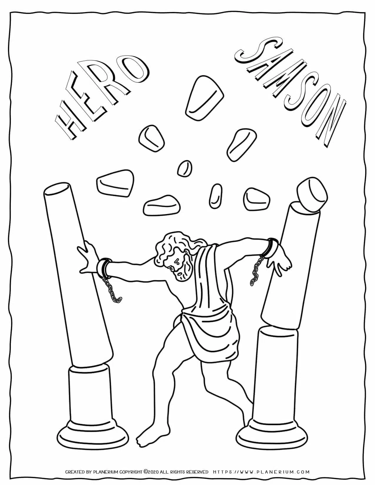 Samson Coloring Page. Samson And Delilah - Coloring Home