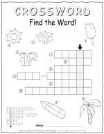 Summer Crossword - Easy | Planerium
