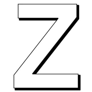 Alphabet Coloring Page - English Letter Z Capital | Planerium