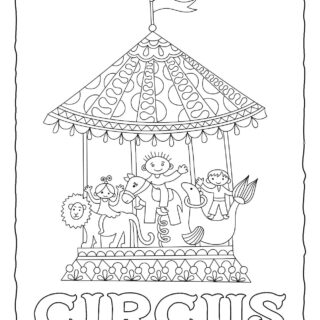 Circus Coloring Page - Circus Carousel | Planerium