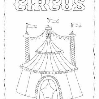 Circus Coloring Page - Circus tent | Planerium