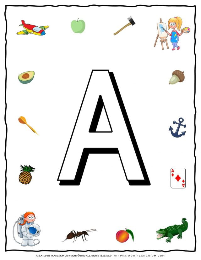 English Alphabet - Objects that starts with A | Planerium
