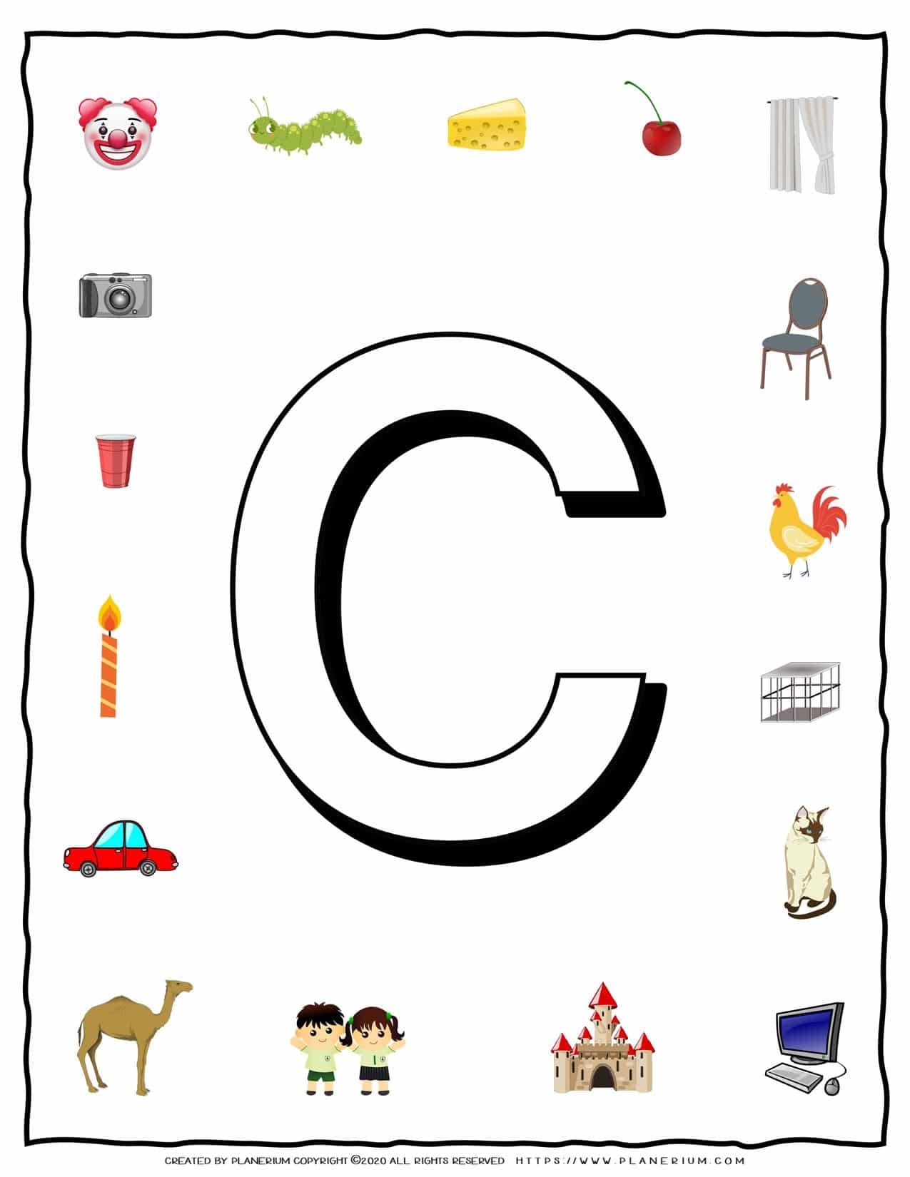 English Alphabet - Objects that starts with C | Planerium