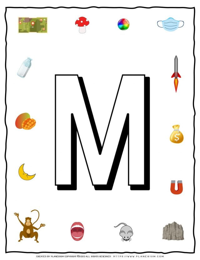 English Alphabet - Objects that starts with M | Planerium