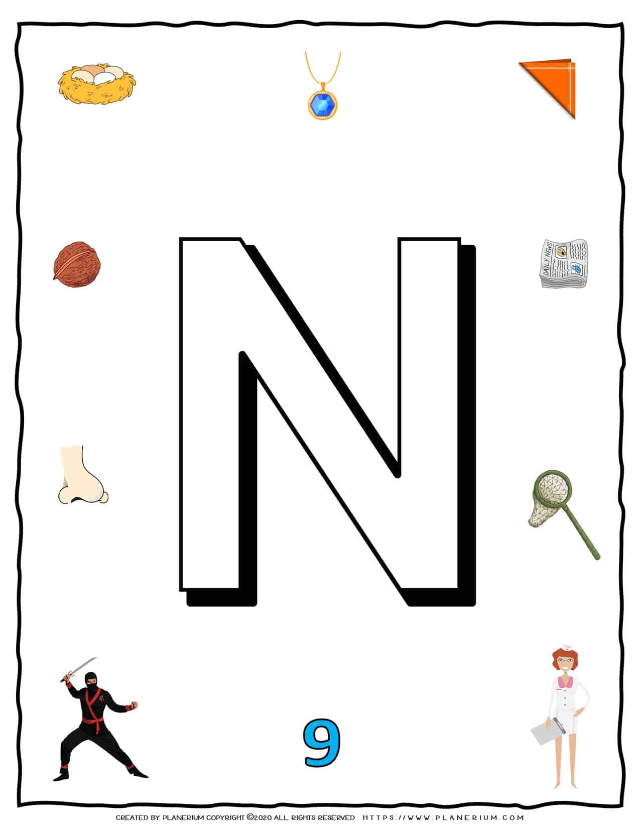 English Alphabet - Objects that starts with N | Planerium