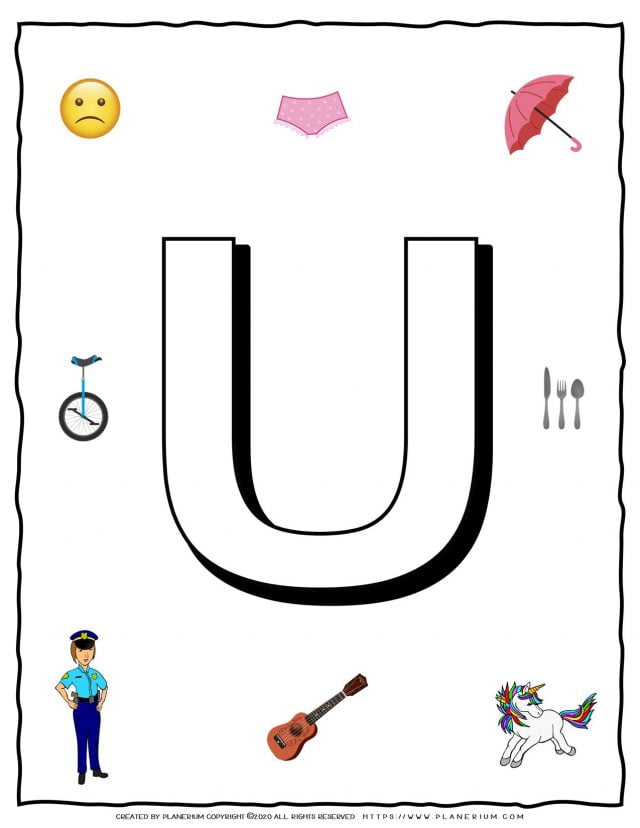 English Alphabet – Objects that starts with U