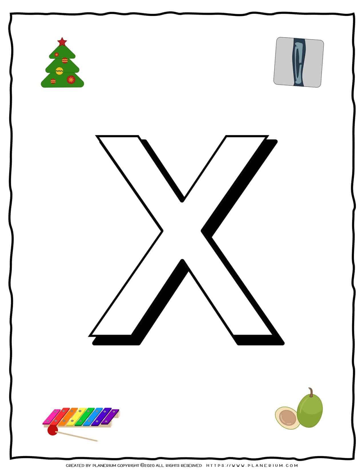 English Alphabet - Objects that starts with X | Planerium