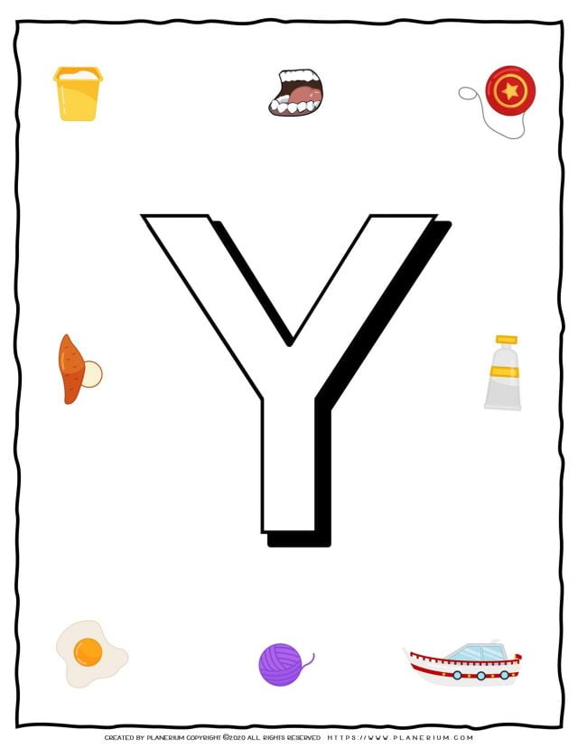 English Alphabet - Objects that starts with Y | Planerium