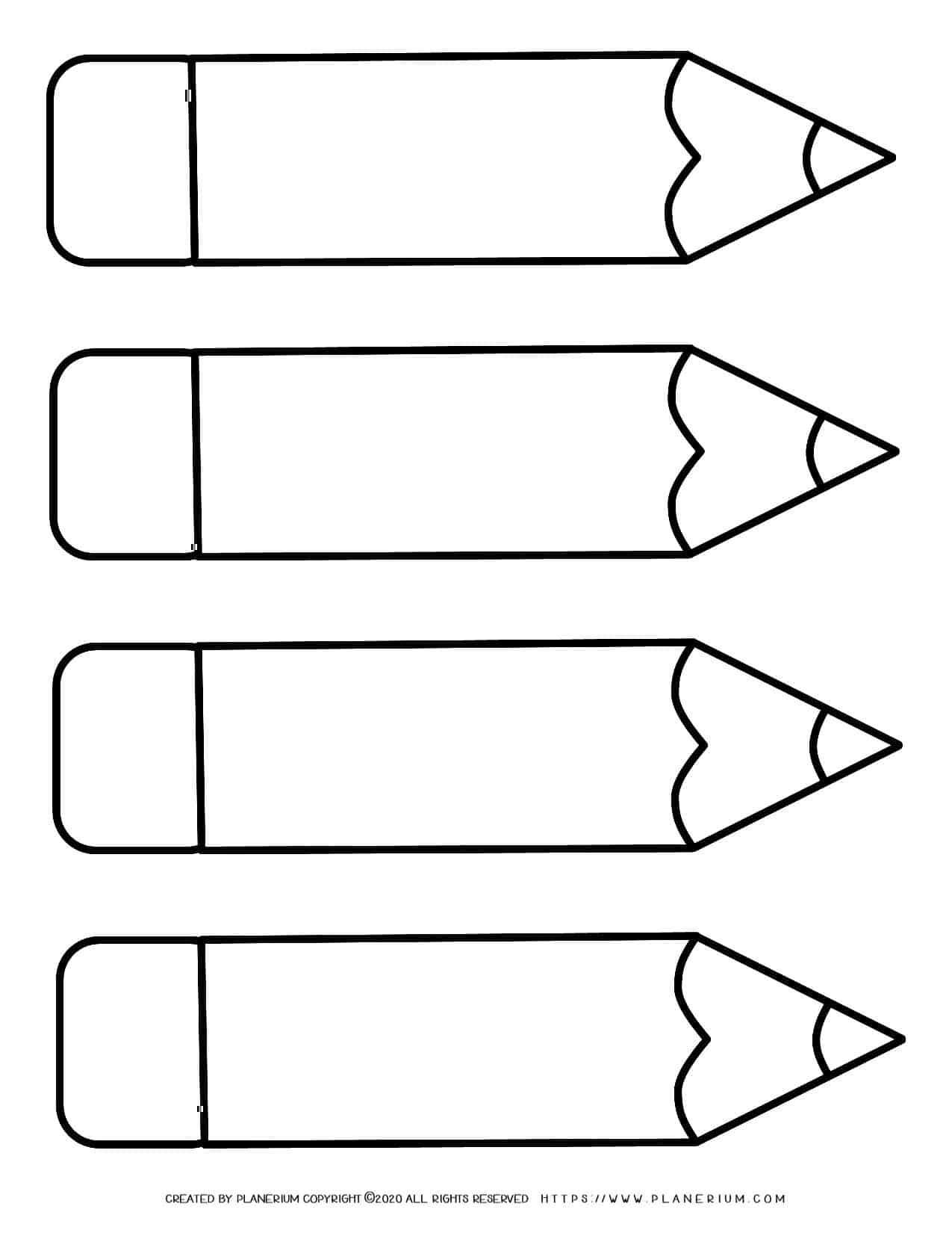 Four Pencils Template | Planerium