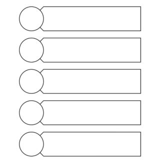 Graphic Organizer - Five Sections Chart with Circles Aside | Planerium