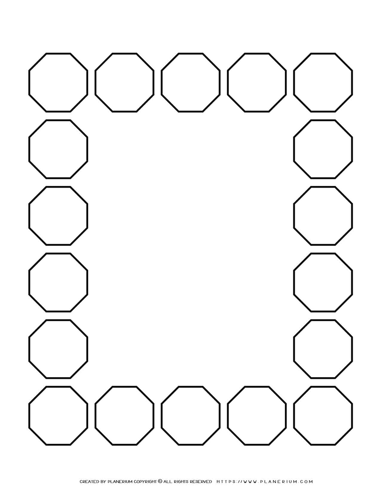 Sequence Chart Template - Eighteen Octagons | Planerium