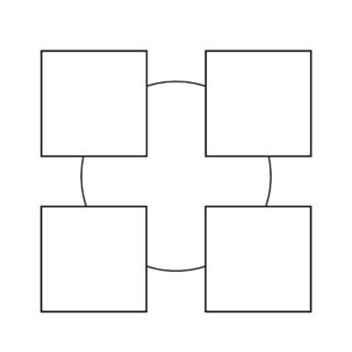 Sequence Chart Template - Four Squares on a Circle | Planerium