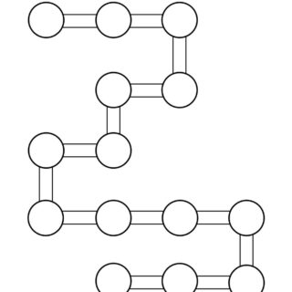 Sequence Chart Template - Fourteen Circles on a B Shape | Planerium