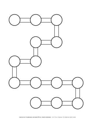 Sequence Chart Template - Fourteen Circles on a B Shape | Planerium
