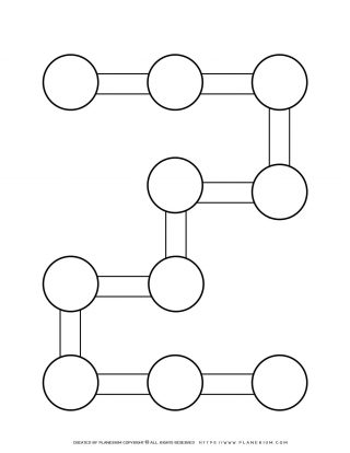 Sequence Chart Template - Ten Circles on 2 Shape | Planerium