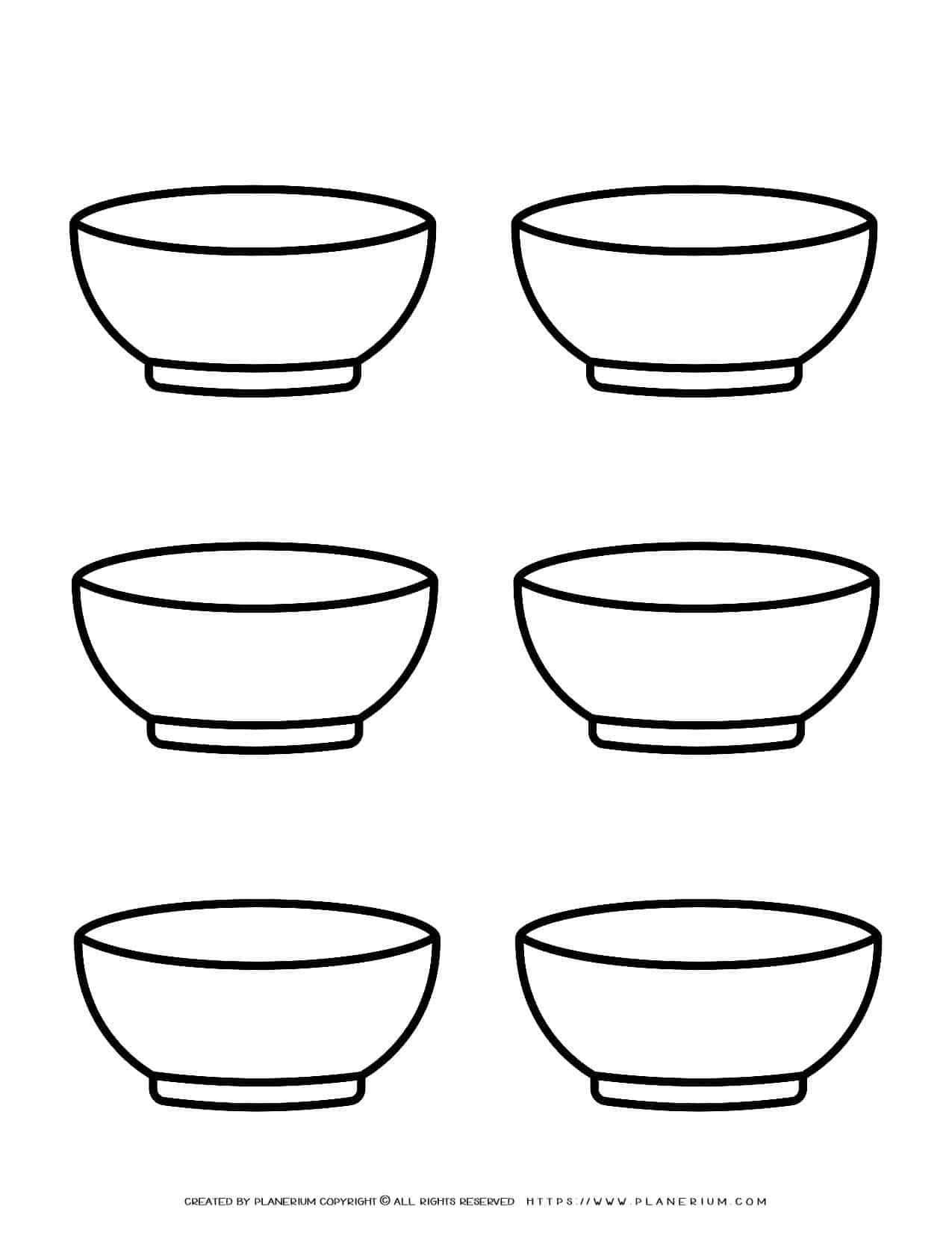 Six Bowls Template | Planerium