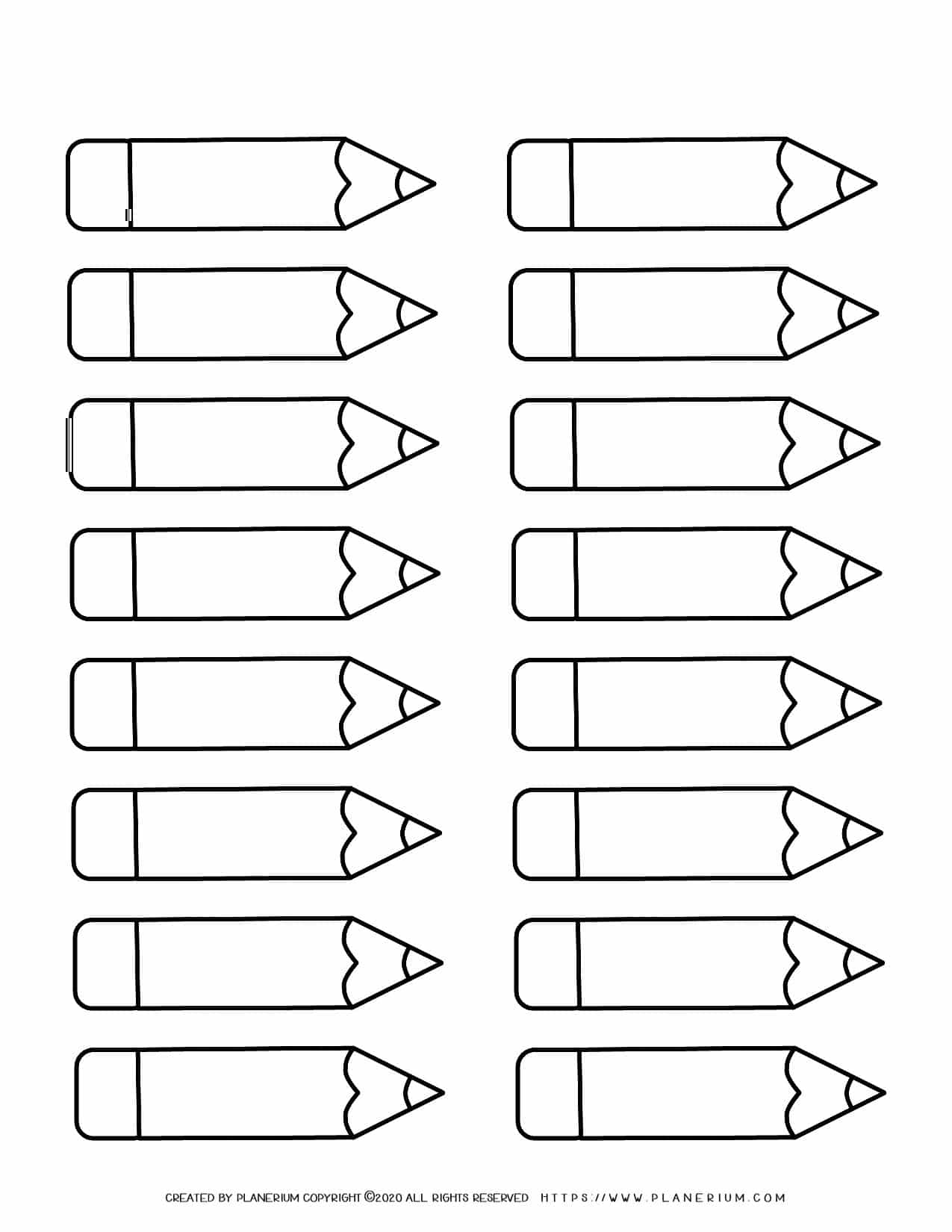 Sixteen Pencils Template | Planerium