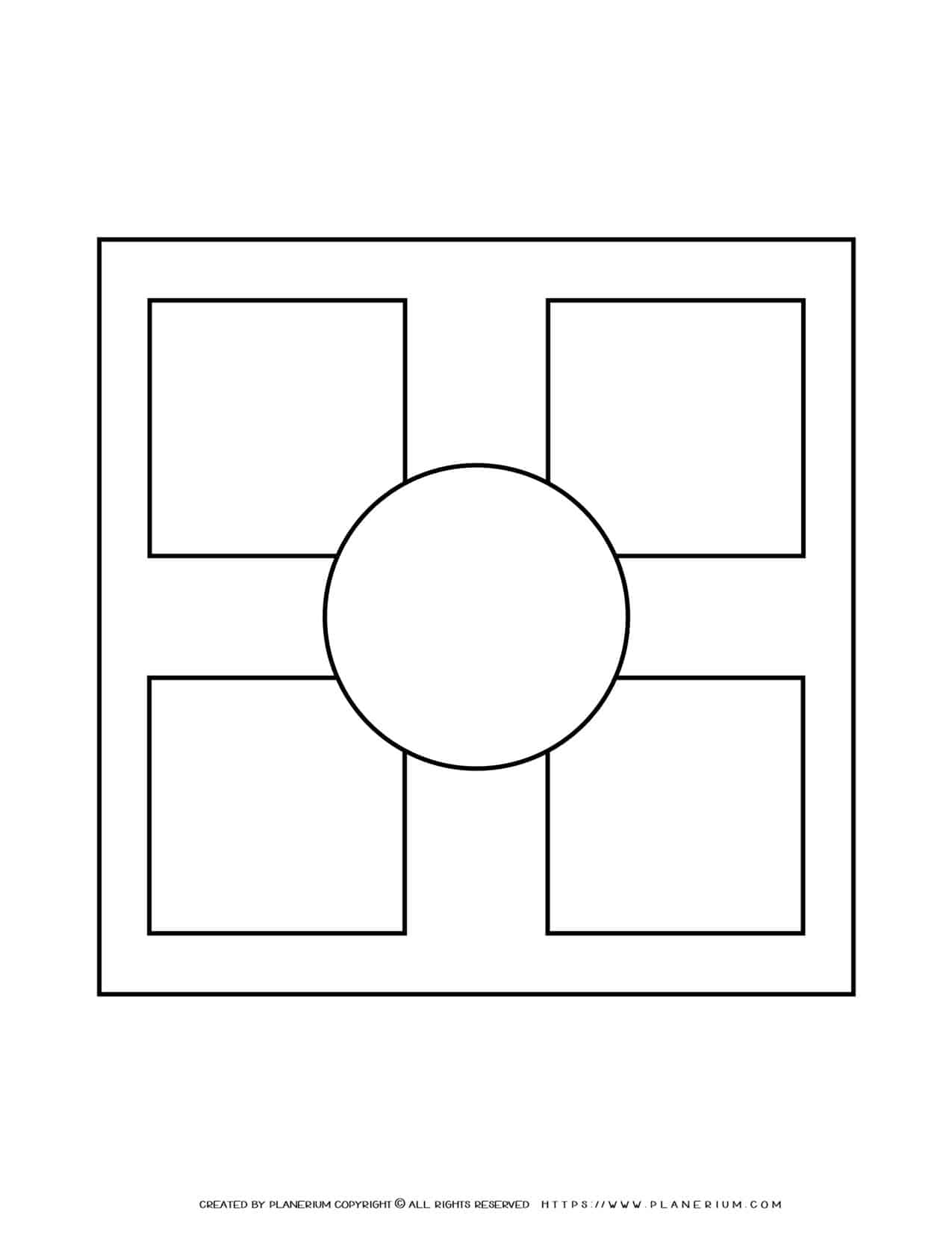 Story Map Template - Four Squares Framed | Planerium