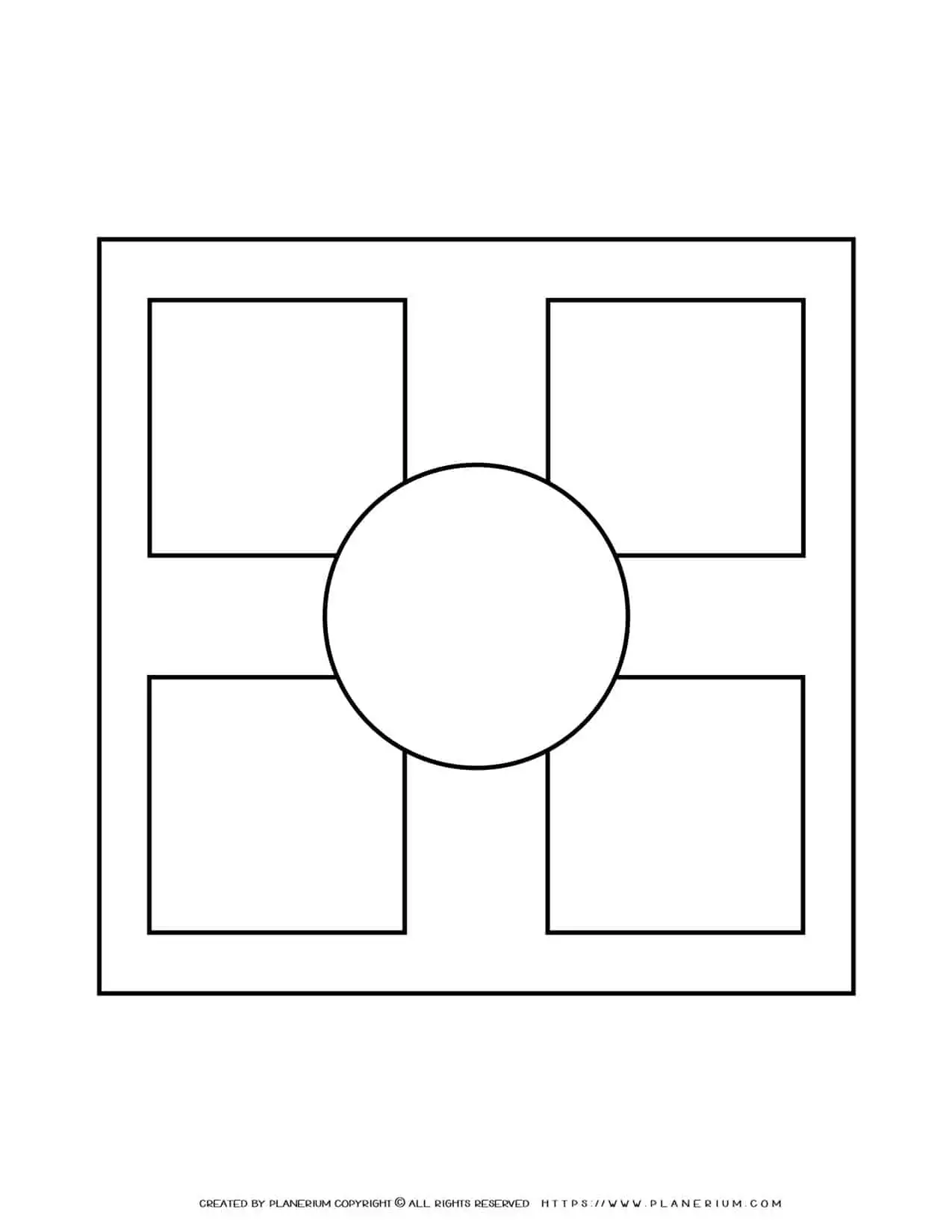 Story Map Template - Four Squares Framed