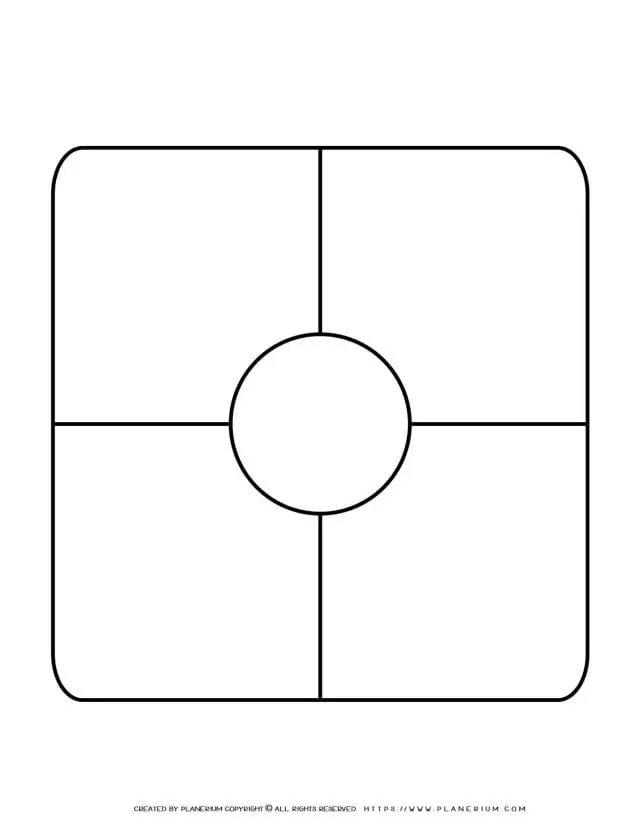 Story Map Template - Four Squares Framed