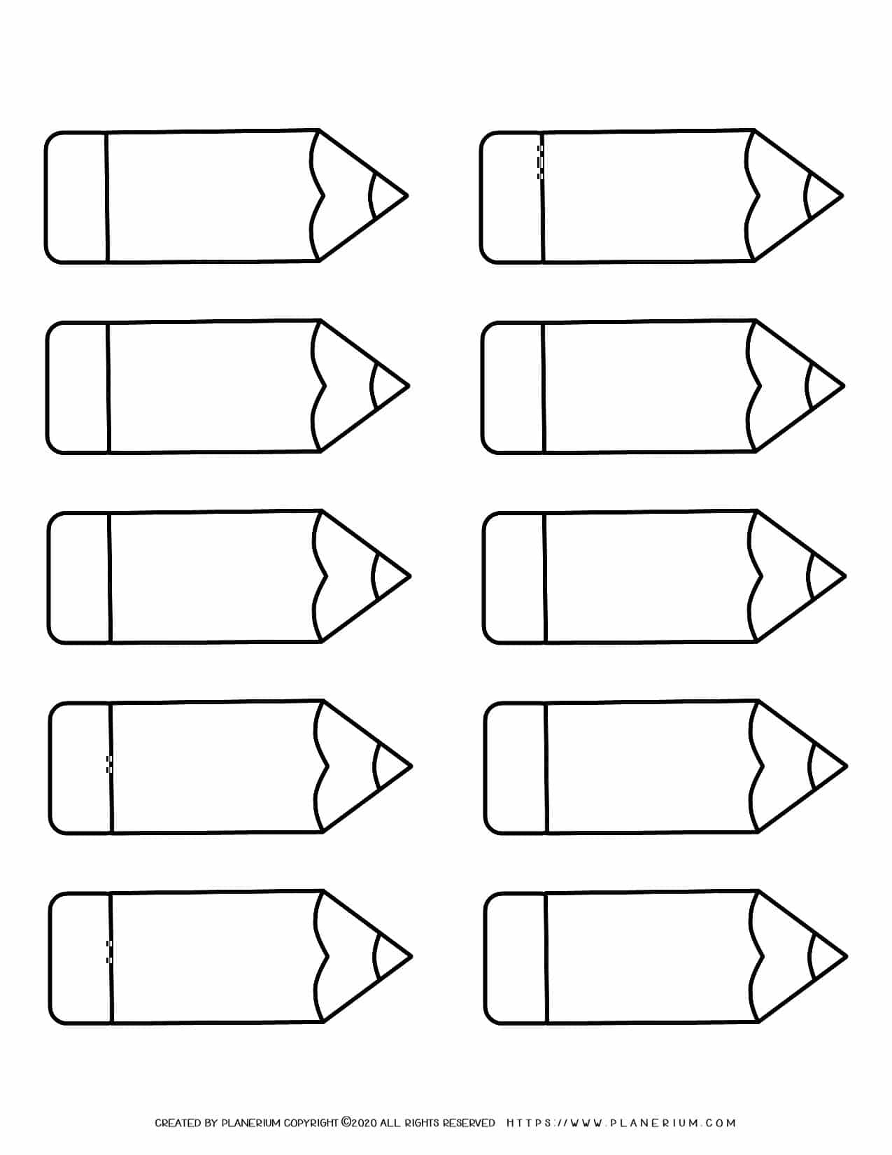 Ten Pencils Template | Planerium