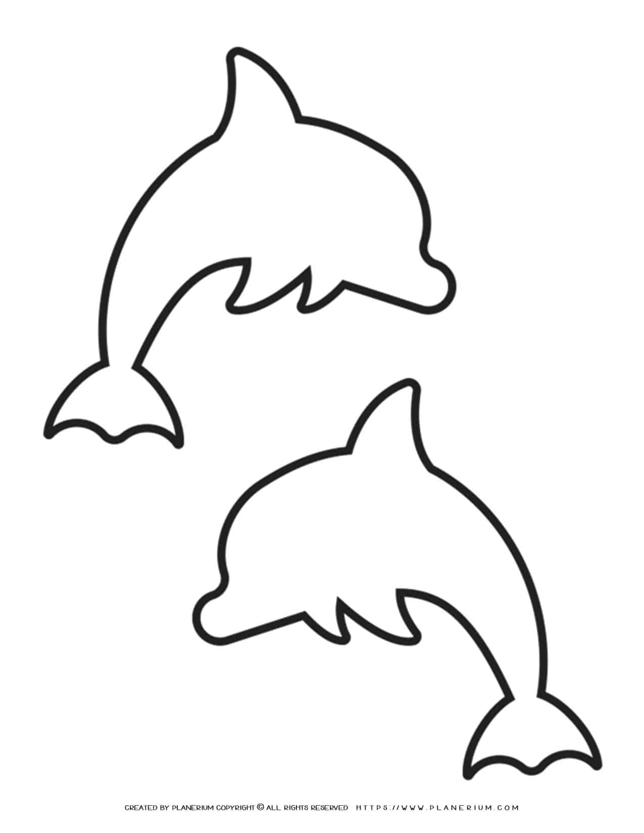 Two Dolphins Template | Planerium