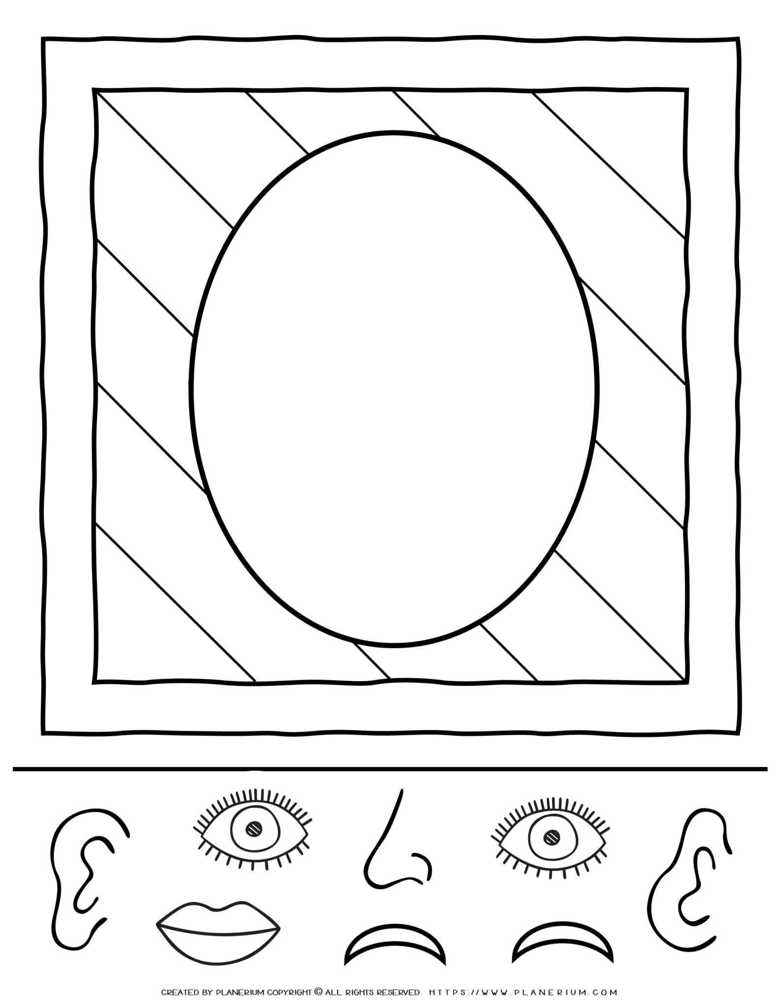 Body Parts Worksheet - Face Parts - Cut and Glue | Planerium