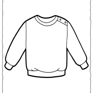 Clothes Coloring Page - One Sweater | Planerium