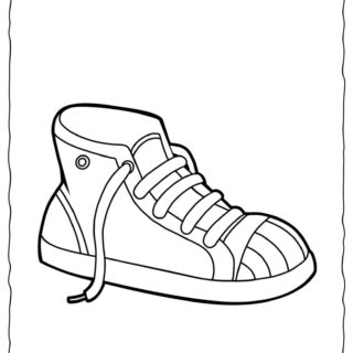 Clothes Coloring Page - Shoe Sneakers | Planerium