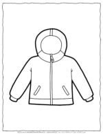 Clothes Coloring Page - Winter Coat | Planerium