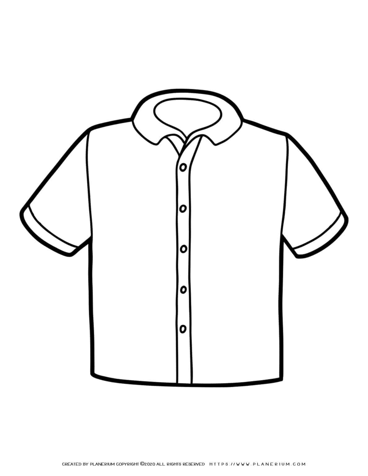Clothes Template - Man Short Sleeve Shirt | Planerium