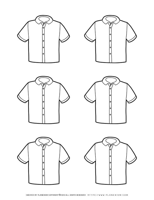 Clothes Template - Six Shirts | Planerium