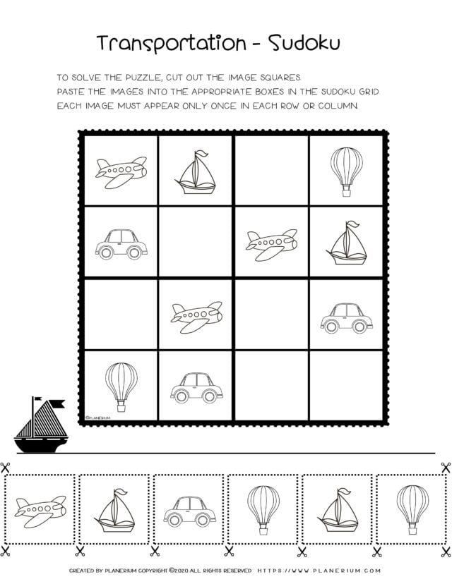 Transportation Game - Sudoku | Planerium