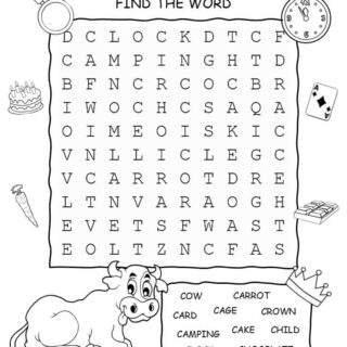 Word Search - Words That Start With C - Ten Words Puzzle | Planerium
